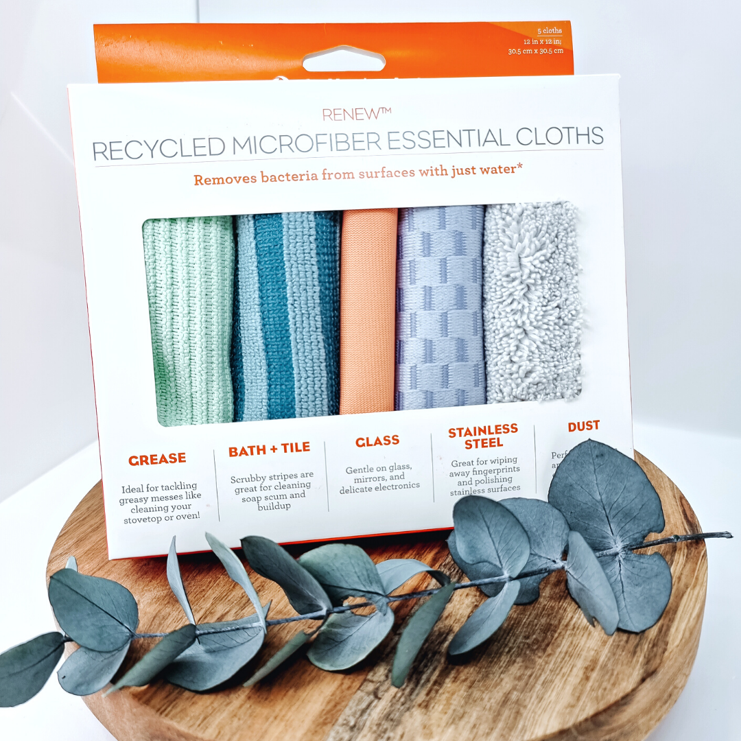 Full Circle Renew Recycled All-Purpose Microfiber Cloths (Set of 3) Stripes